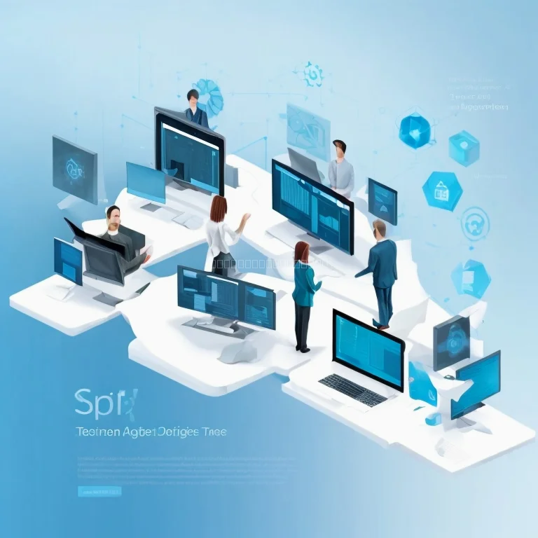 AI enterprise application development illustration
