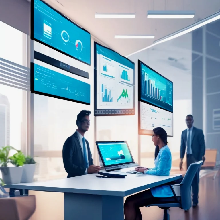 Illustration of automated business workflow